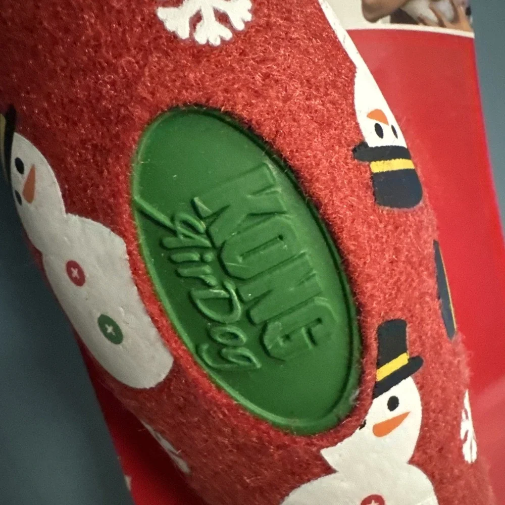 KONG Air Dog Holiday Squeaker Stick Dog Toy Christmas Snowman Durable Heavy L XL